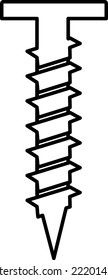 screw icon. One of set web icons on white background