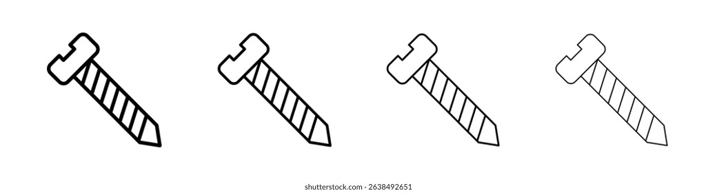 Screw icon Outline sign symbol set