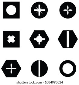 screw icon set