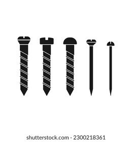 Screw Icon Set Vector Design.