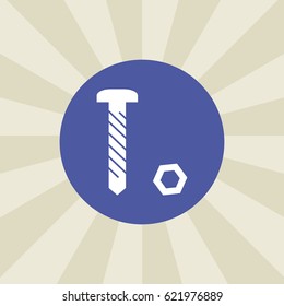 screw icon. sign design. background