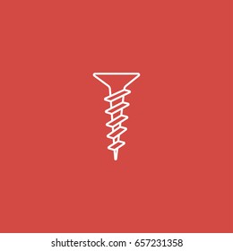 screw icon. sign design. red background