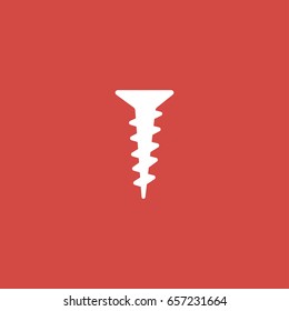 screw icon. sign design. red background