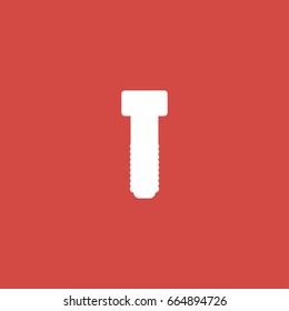 screw icon. sign design. red background