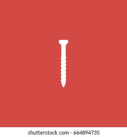 screw icon. sign design. red background