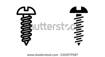 Screw icon. sign for mobile concept and web design. vector illustration