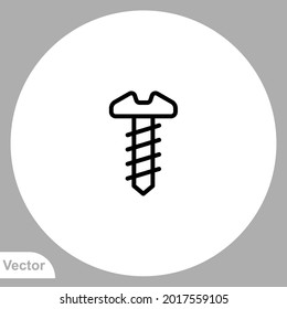 Screw icon sign vector,Symbol, logo illustration for web and mobile