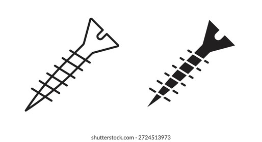 Ícone de parafuso em tendência plana simples design gráfico moderno elemento de logotipo abstrato