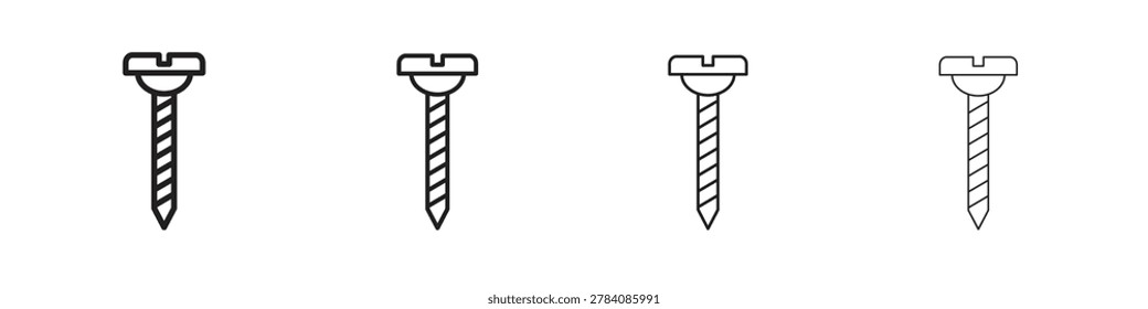 Screw icon. stroke line concept