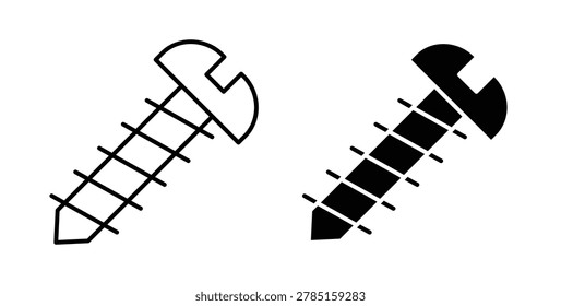Screw icon symbol. Flat Vector illustration