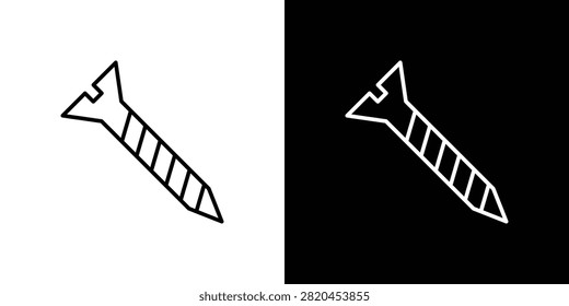 Screw icon thin symbol group. EPS10