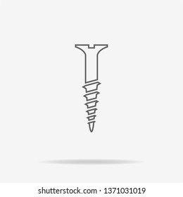 Screw icon. Vector concept illustration for design.