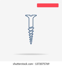 Screw icon. Vector concept illustration for design.
