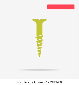 Screw icon. Vector concept illustration for design.