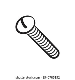 screw icon vector from construction collection. Thin line screw outline icon vector illustration