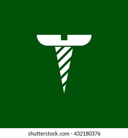 screw icon. screw vector illustration
