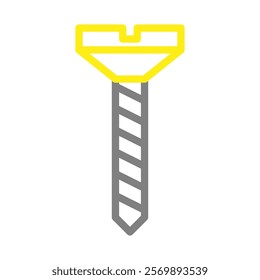 Screw icon vector illustration. Concept of construction, repair, and maintenance.