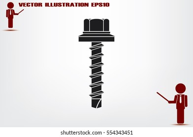 Screw icon vector illustration eps10.