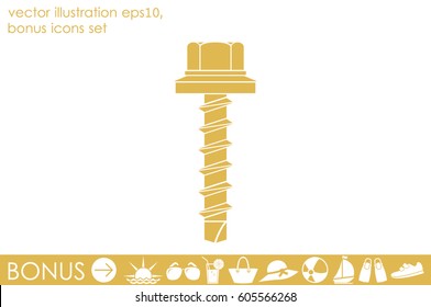 Screw icon vector illustration eps10.