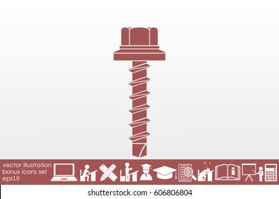 Screw icon vector illustration eps10.