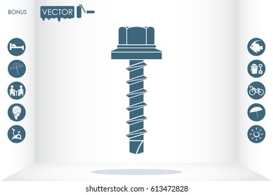 Screw icon vector illustration eps10.