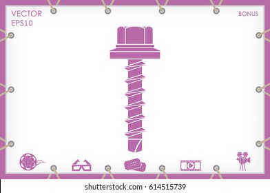 Screw icon vector illustration eps10.