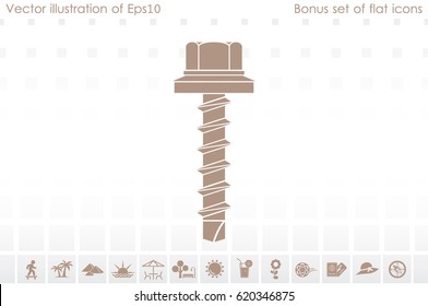 Screw icon vector illustration eps10.