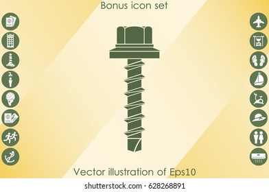 Screw icon vector illustration eps10.