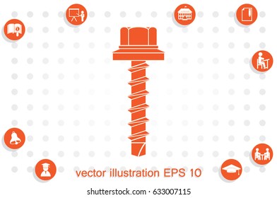 Screw icon vector illustration eps10.