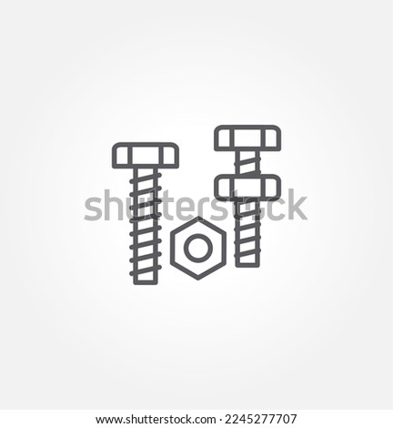 screw icon vector illustration logo template for many purpose. Isolated on white background.