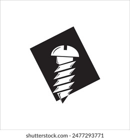 DISEÑO DEL SÍMBOLO DE ILUSTRACIÓN VECTORIAL DEL ICONO DEL TORNILLO