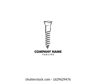 Screw icon vector logo template design element