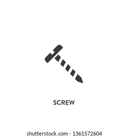 screw icon vector. screw sign on white background. screw icon for web and app