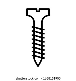 Screw icon vector sign and symbol on simple design