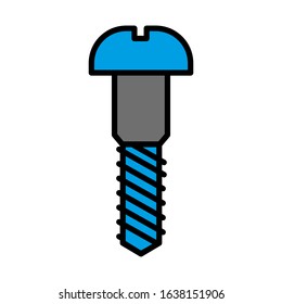 Screw icon vector sign and symbol on simple design