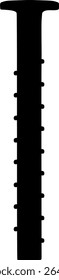 Screw Icon – Vector Silhouette of Fastener Tool for Construction and Repair