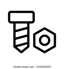 Icono de tornillo Ilustración de diseño de símbolo del vector