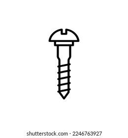 screw icon vector,isolated on white background