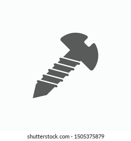 screw icon, wood screw vector illustration