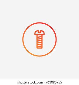 Screw icon.gradient illustration isolated vector sign symbol