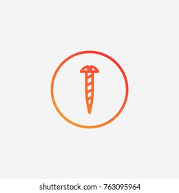 Screw icon.gradient illustration isolated vector sign symbol