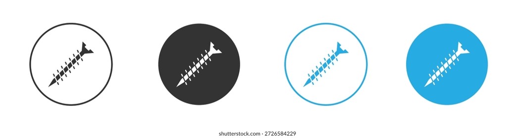 Iconos del tornillo, para el concepto móvil y el Diseño web. Ilustración vectorial. EPS10