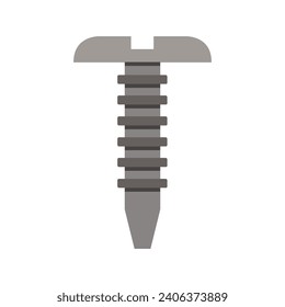 Screw illustrated on white background
