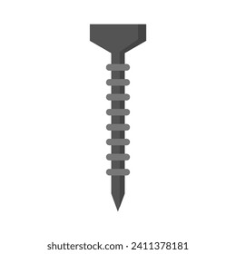Screw illustrated on white background