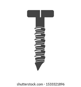 Screw isolated on white background. Vector sign and illustration. simple icon screw.