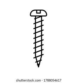 Al diablo aislado en el fondo blanco. Signo vectorial e ilustración. simple tornillo de icono. modificable. ilustración vectorial.