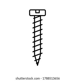 Screw isolated on white background. Vector sign and illustration. simple icon screw. editable. vector illustration.