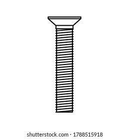 Screw isolated on white background. Vector sign and illustration. simple icon screw. editable. vector illustration.