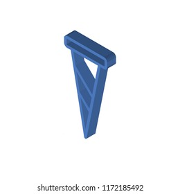 Screw isometric left top view 3D icon