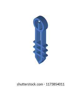 Screw isometric left top view 3D icon